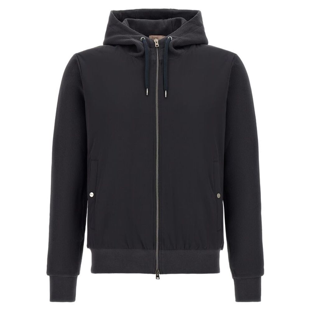 Herno Blue Cotton Shell Men's Jacket